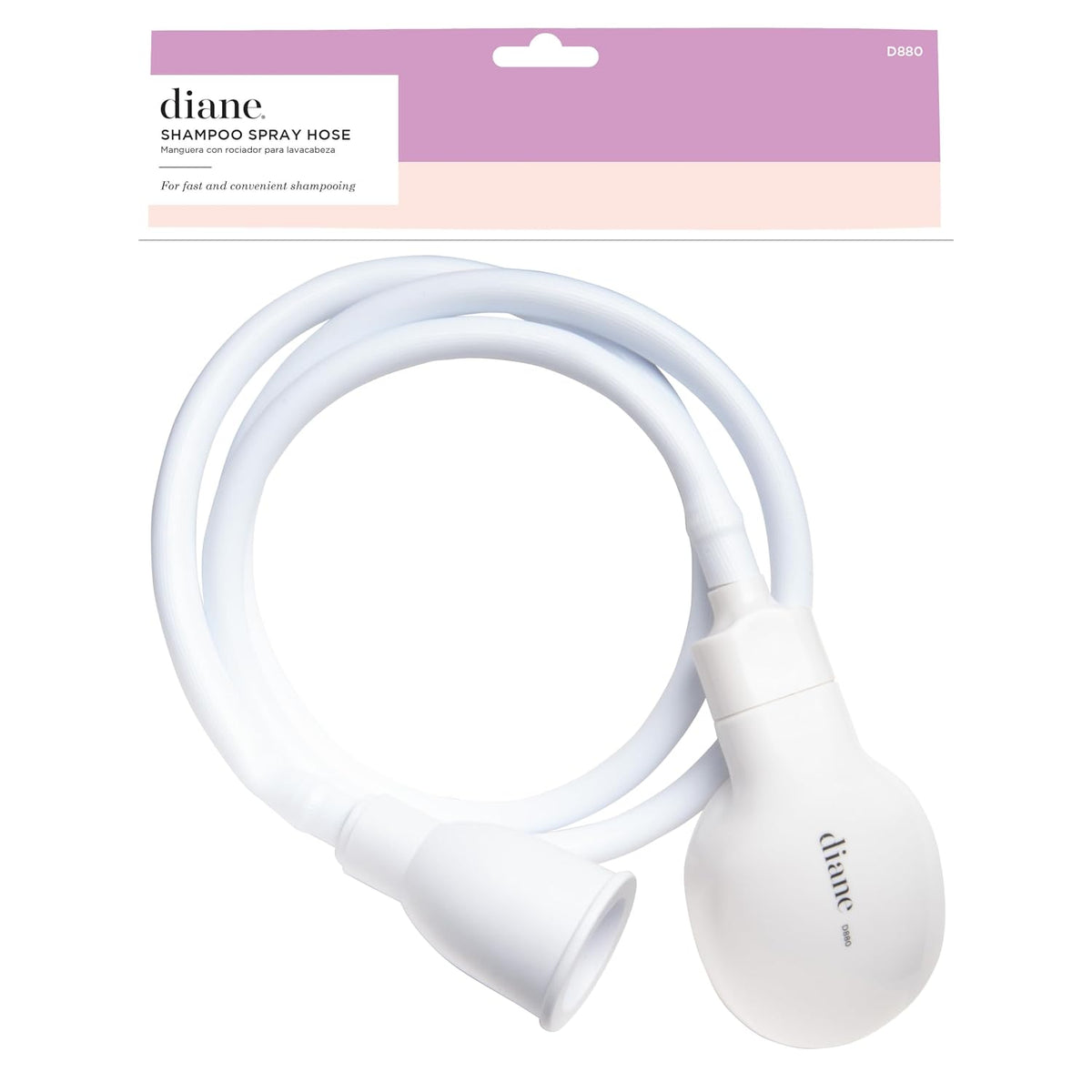 Diane Portable Shampoo Sink Spray Hose, 41.5" Long, 1" Diameter, White