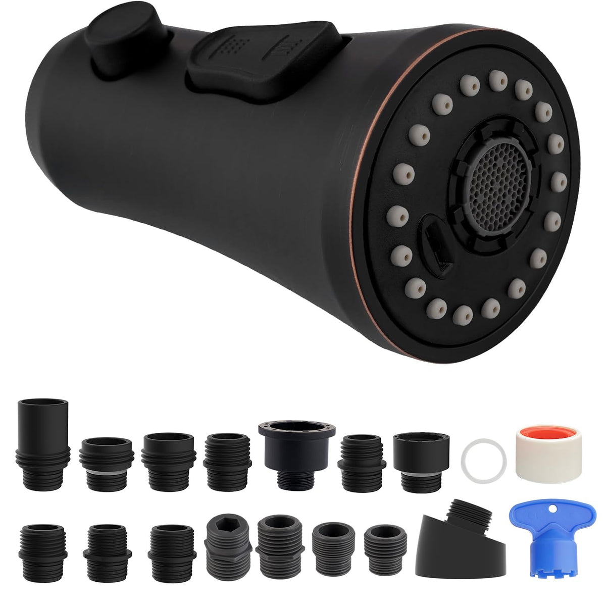 Hibbent Pull Down Spray Head for Kitchen Faucet, 3-Function Sink Nozzle