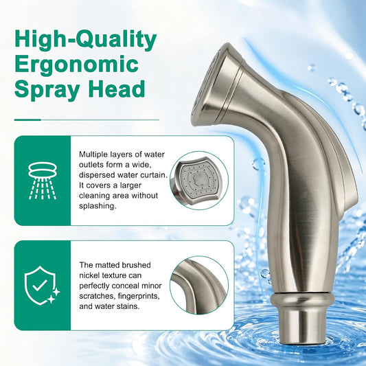 Universal Kitchen Sink Side Faucet Sprayer Replacement, Brushed Nickel