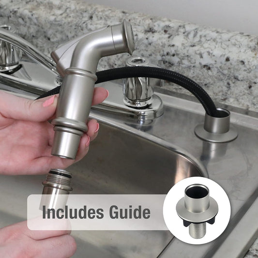 DANCO Kitchen Sink Side Spray with Guide, Brushed Nickel, 1-Pack (10335)