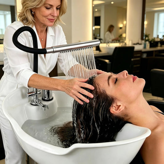 Hands-Free Shampoo Sprayer Head Salon Sink Attachment