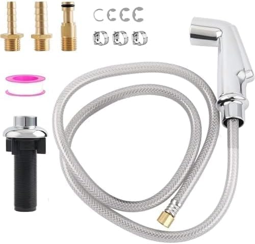Universal Kitchen Sink Sprayer Replacement, Quick Connector, Brushed Nickel