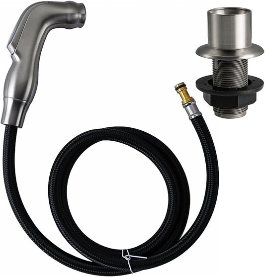 Moen Kitchen Sink Sprayer - Side Sprayer with Braided Hose/Holder, Brushed Nickel