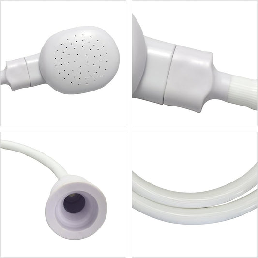 Portable Shampoo Sink Spray Hose, Faucet Attachment with Nozzle for Hair Washing, Baby & Pet Bathing, Vegetable Rinsing, White (White, 1M/41.5IN)