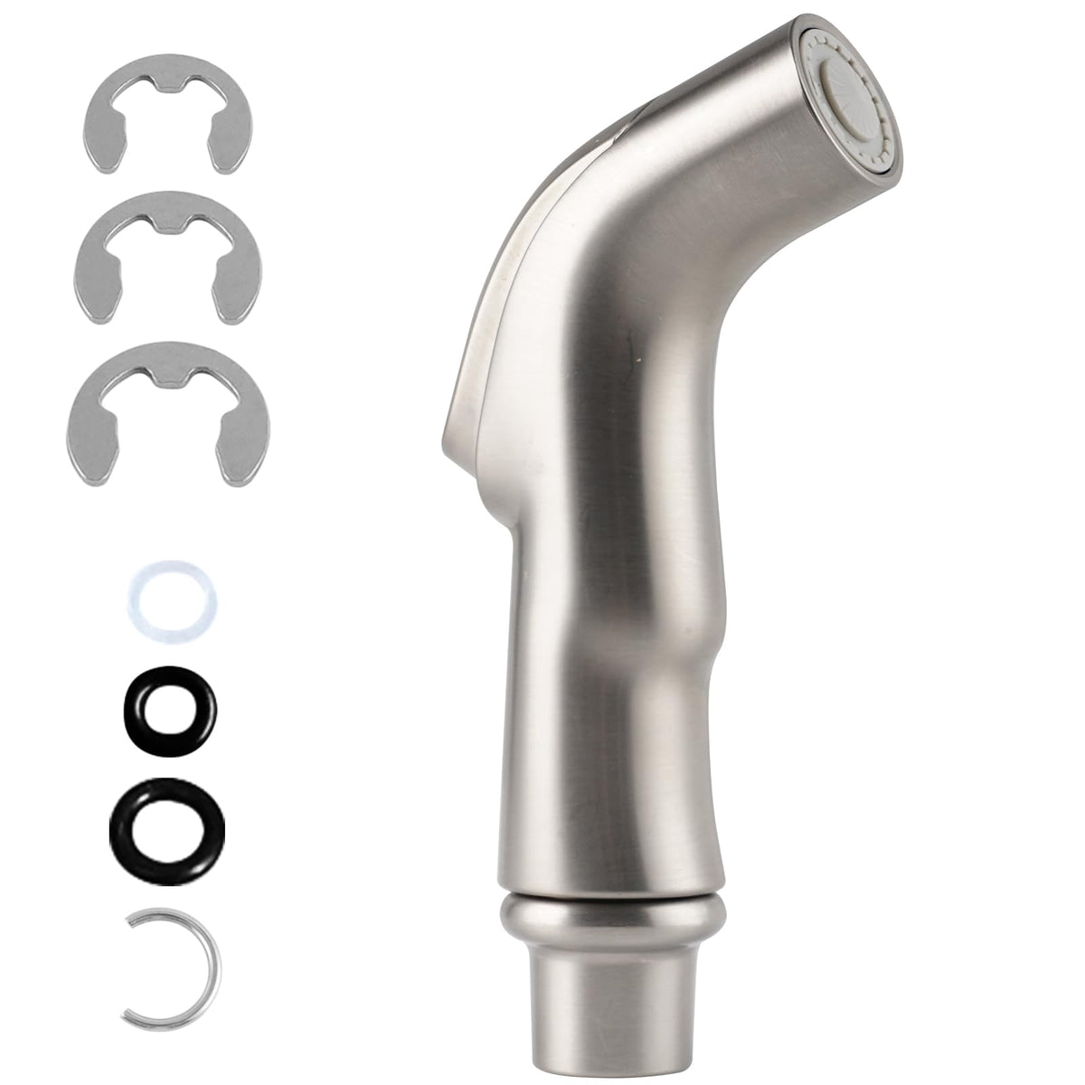 Universal Kitchen Sink Side Sprayer Head Replacement, Brushed Nickel Finish