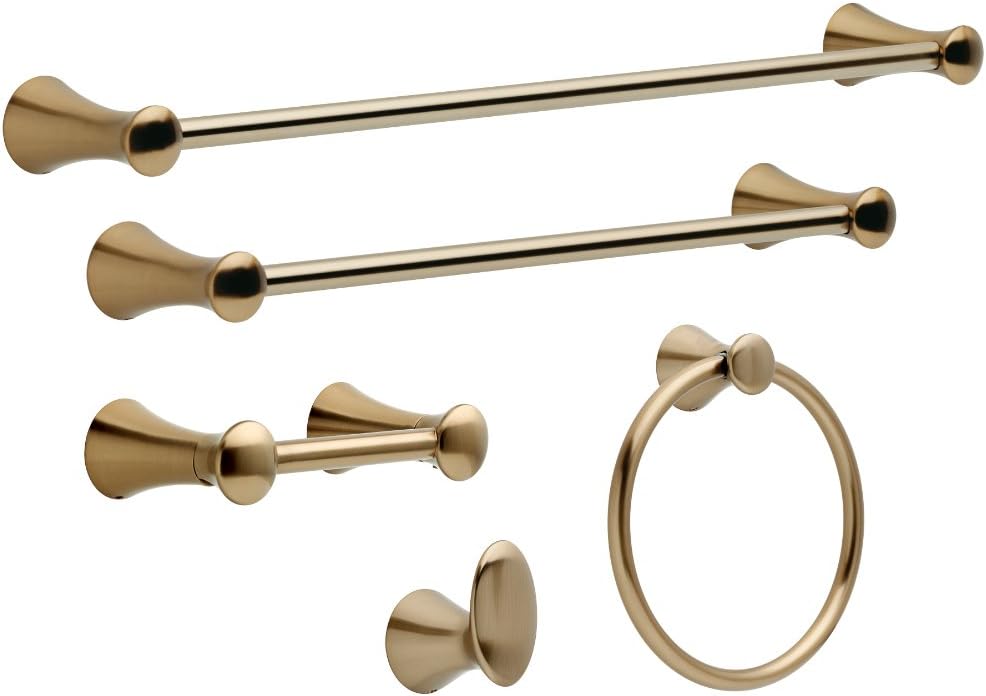 Delta Single Towel Hook for Bathroom or Kitchen| Champagne Bronze | Lahara Accessories