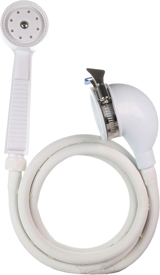 Danco VersaSpray Portable Handheld Shower Head Sprayer, White (10086)