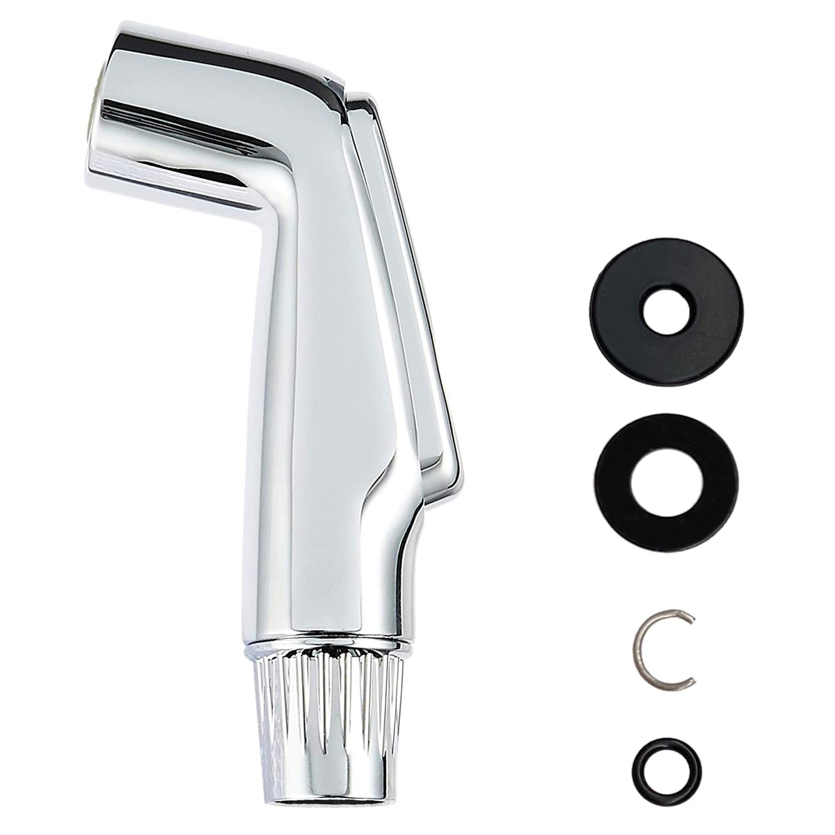 Universal Fit Sink Spray Attachment, Kitchen Side Sprayer Head, Pull Out Spray Head, Faucet Sprayer Replacement for Delta, Moen, Kolher and Other OEM Brands, Brushed Nickel Finish, Ergonomic Design