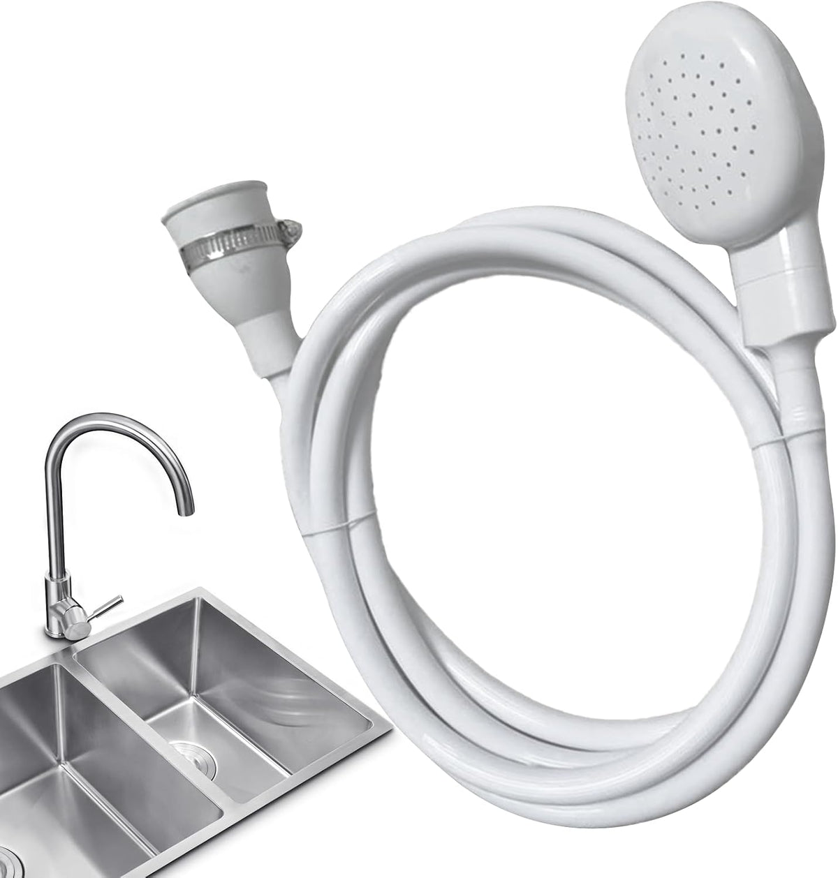 9.84FT/3M Sink Spray Rubber Hose,Sink Hose Sprayer Attachment for Washing
