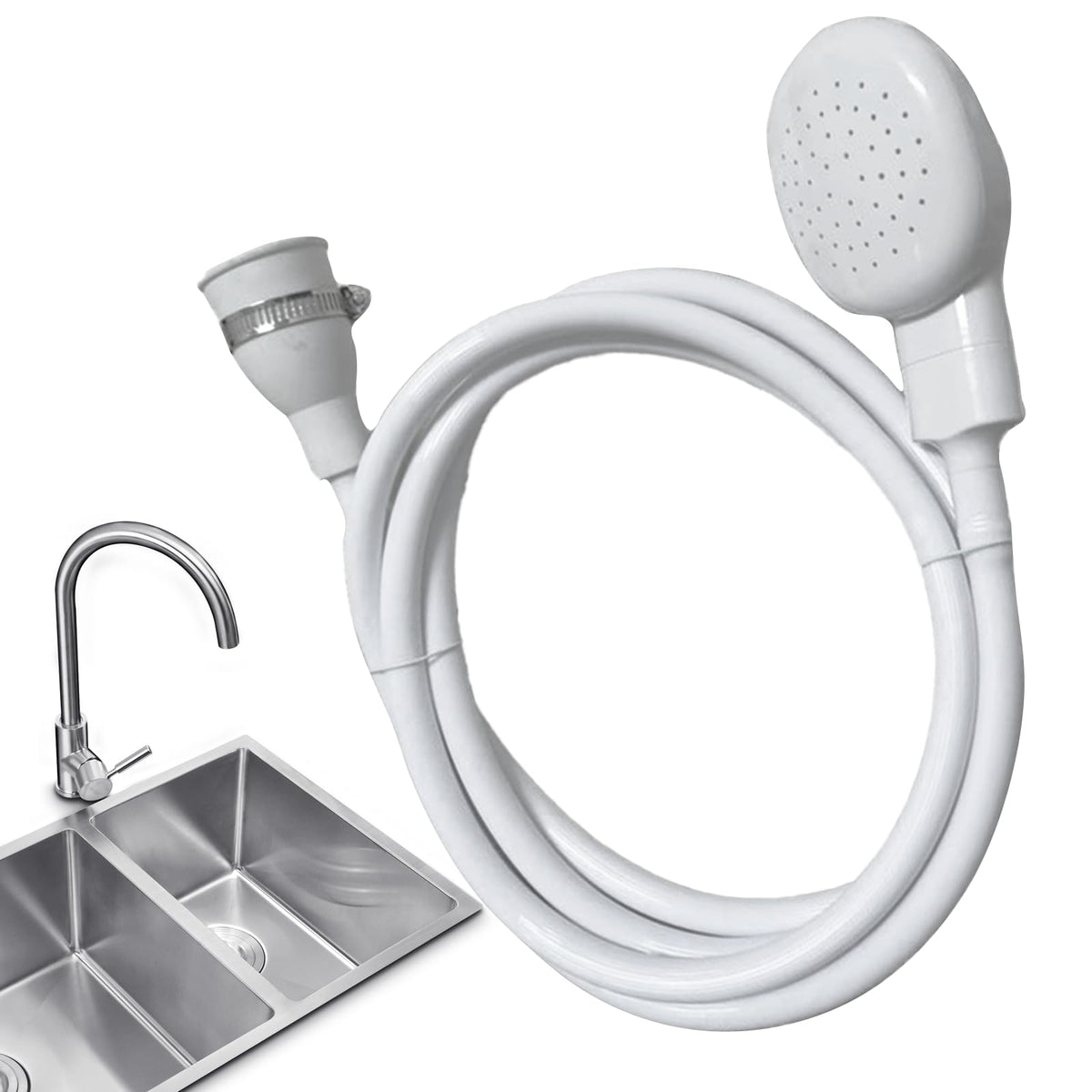 9.84FT/3M Sink Spray Rubber Hose,Sink Hose Sprayer Attachment for Washing