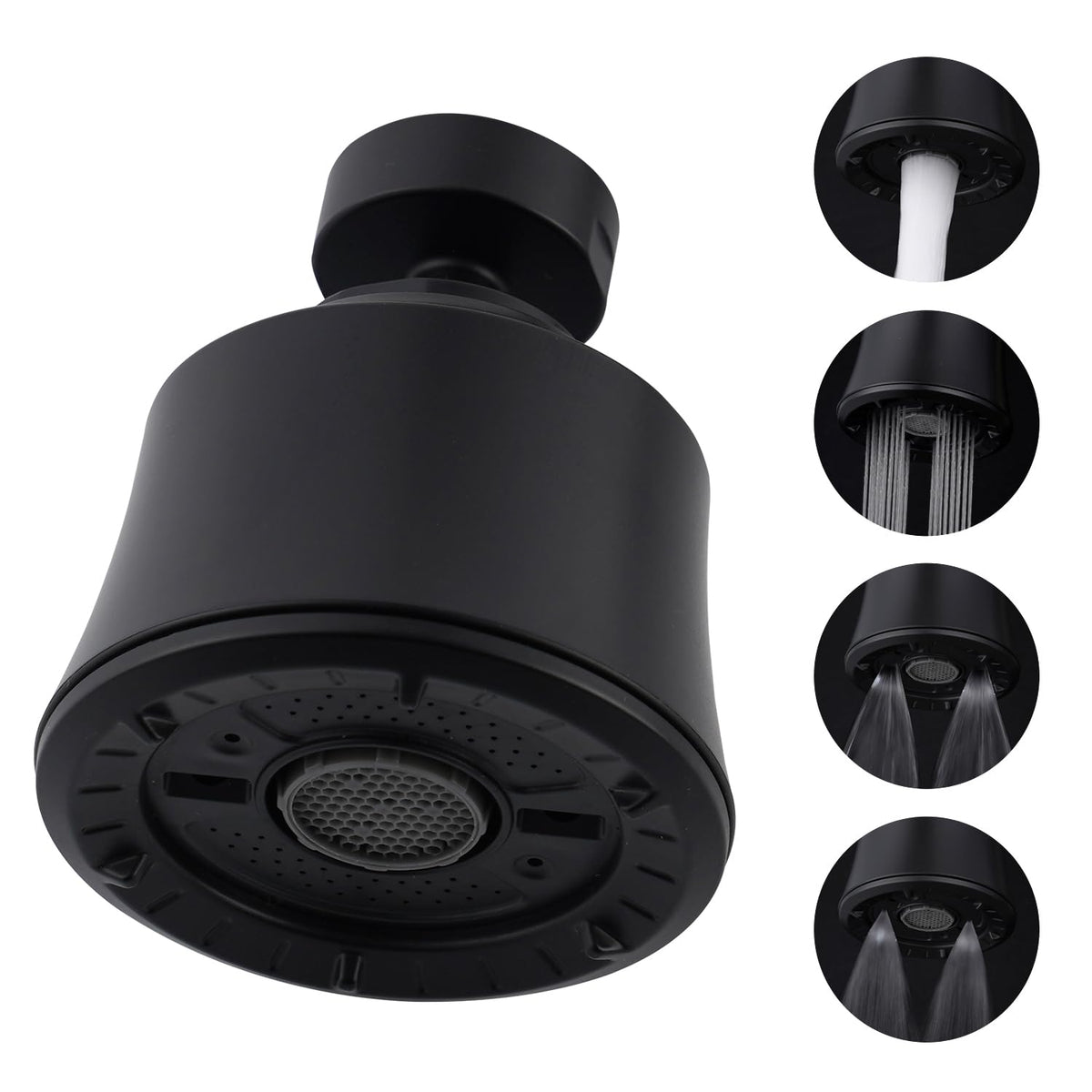 Faucet Aerator 4 Modes, 360° Swivel Faucet Sprayer Head, Brushed Nickel