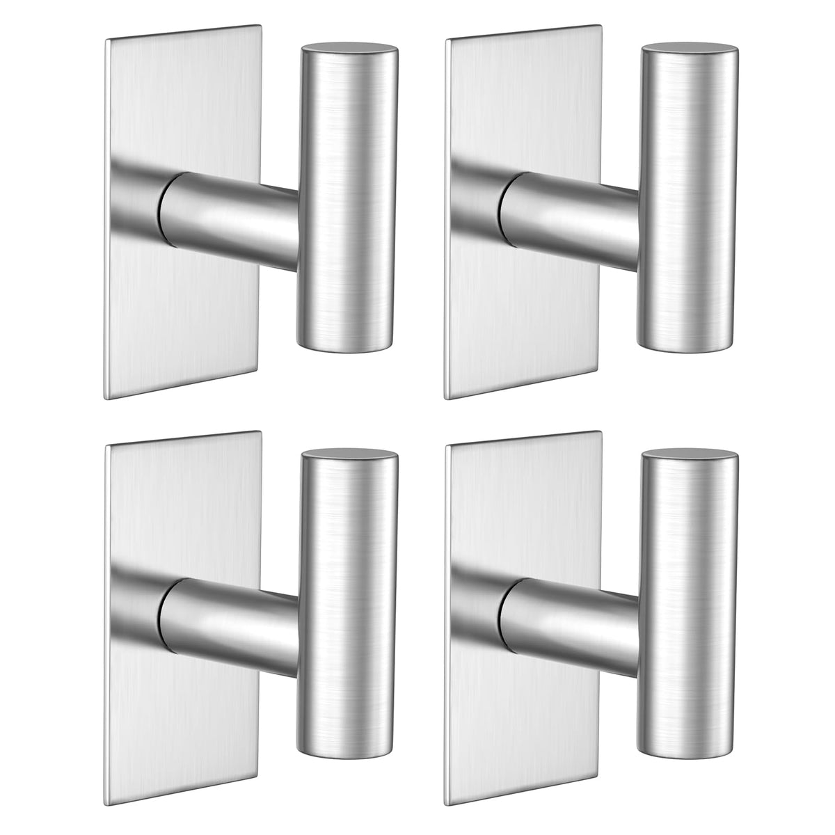 VAEHOLD Wall Towel Hooks, Heavy Duty Sticky Holder Waterproof Towel Hooks for Hanging Coat, Clothes, Closet Hook Wall Mount for Kitchen (Gold, 2 Pack)