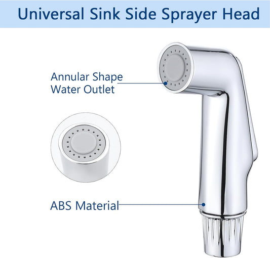 Kitchen Sink Sprayer Replacement,Universal Fit Sink Spray Attachment,Sprayer For Kitchen Sink,Kitchen Faucet Sprayer Replacement Compatible With Delta, Moen, Kohler OEM Brand(Chrome)