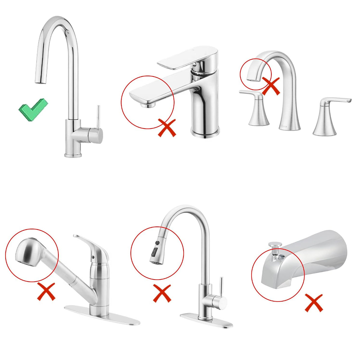 Diane Portable Shampoo Sink Spray Hose, 41.5" Long, 1" Diameter, White