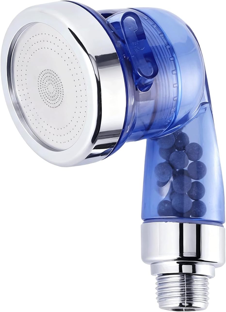 Blue Shampoo Bowl Sprayer Head with Filter, Sink Faucet Sprayer Attachment Salon Shampoo Bowl Spray Head Pedicure Chair Shower Head for Portable Salon Sink, 3 Sprayer Modes & High Pressure