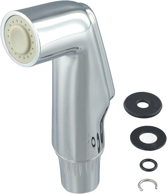 Kitchen Sink Side Sprayer Head Replacement, Chrome ABS Plastic Spray Nozzle Attachment for Easy Cleaning of Hard to Reach Spots and Stains in Modern Home
