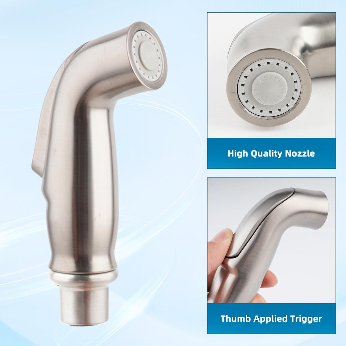 Universal Kitchen Sink Sprayer Replacement, Quick Connector, Brushed Nickel