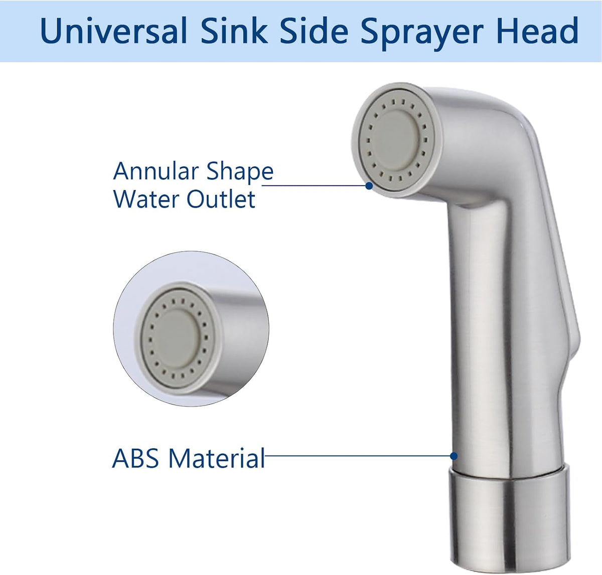 Kitchen Sink Sprayer Replacement,Universal Fit Sink Spray Attachment,Sprayer For Kitchen Sink,Kitchen Faucet Sprayer Replacement Compatible With Delta, Moen, Kohler OEM Brand(Brushed Nickel)