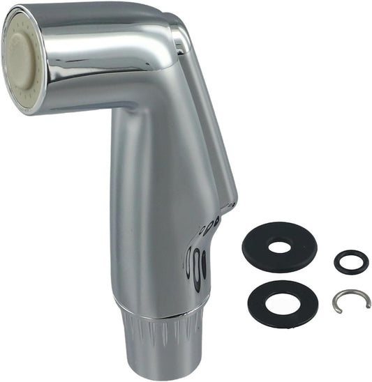 Kitchen Sink Side Sprayer Head Replacement, Chrome ABS Plastic Spray Nozzle Attachment for Easy Cleaning of Hard to Reach Spots and Stains in Modern Home