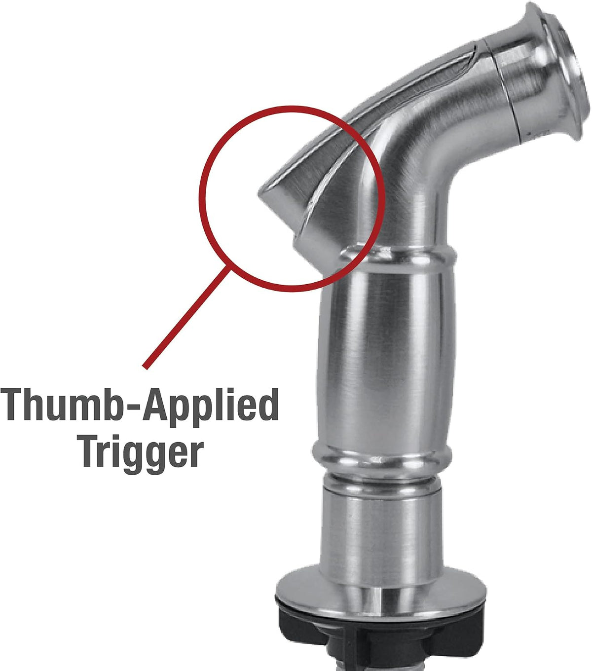 DANCO Kitchen Sink Side Spray with Guide, Brushed Nickel, 1-Pack (10335)