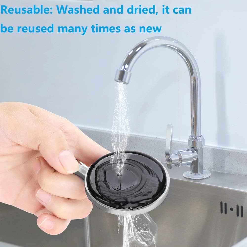 Soap Holder Shower, Suction Cup Soap Dish for Shower with 4 Hooks, 304 Stainless Steel, Silver