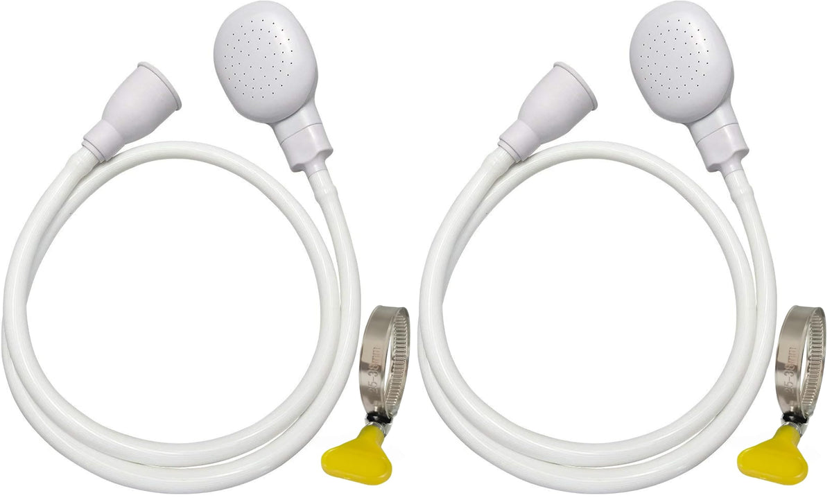 Portable Shampoo Sink Spray Hose, Faucet Attachment with Nozzle for Hair Washing, Baby & Pet Bathing, Vegetable Rinsing, White (White, 1M/41.5IN)