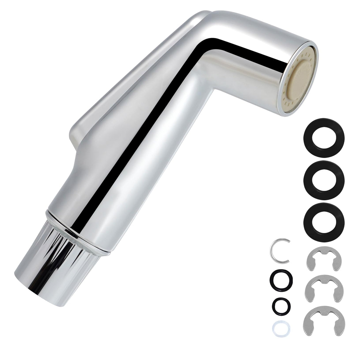 Hygie Rinse Universal Fit Kitchen Sink Spray Attachment, Silver Chrome