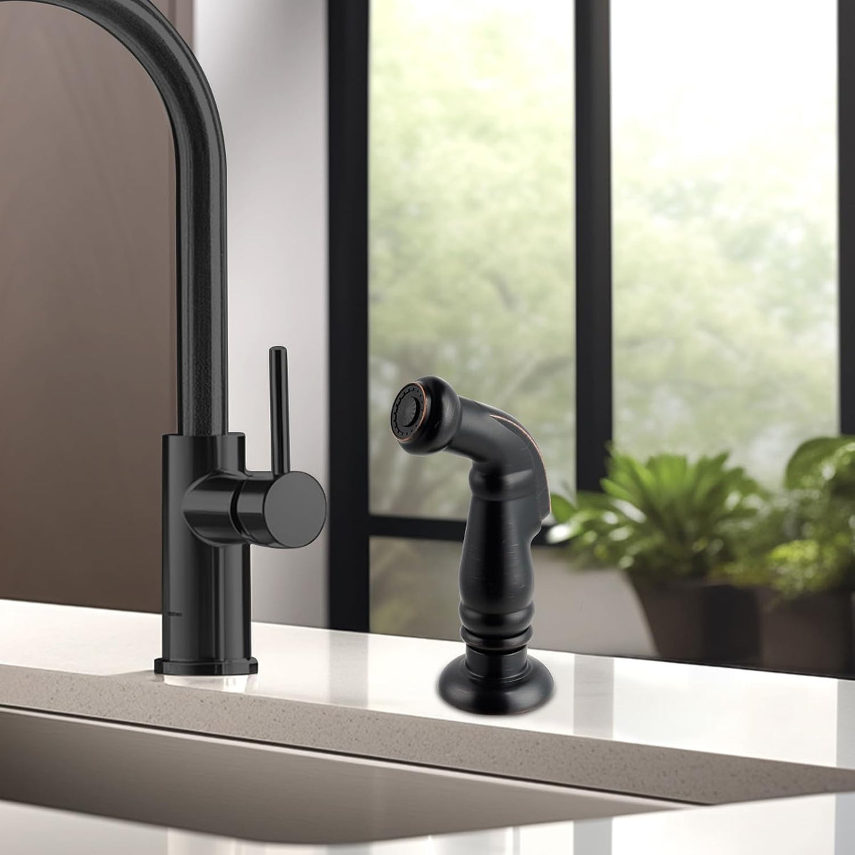 Universal Kitchen Side Sprayer Head, Nozzle Head Only, Oil Rubbed Bronze