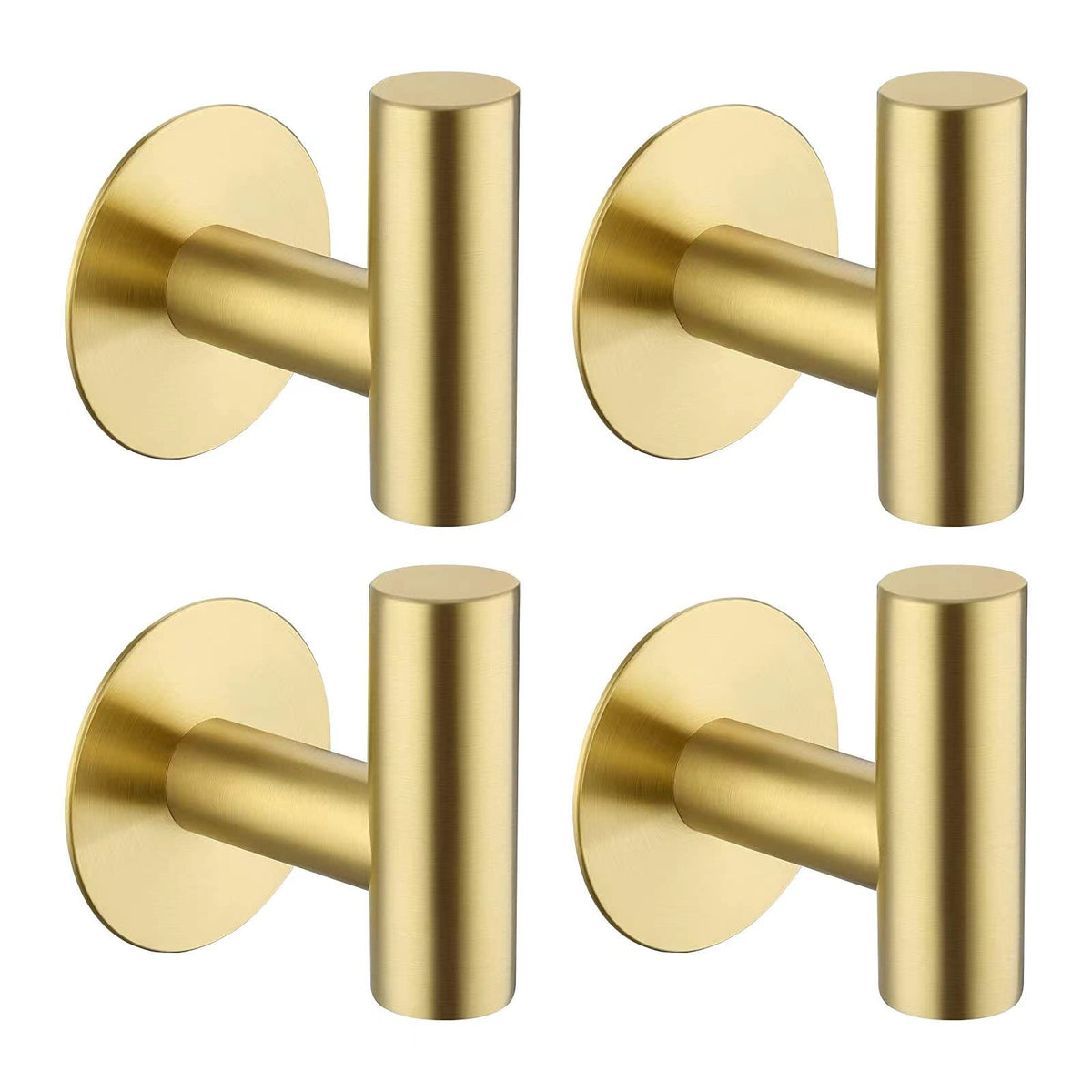 Bntuk Adhesive Hooks Heavy Duty Wall Hooks Stainless Steel Waterproof Shower Hook, Adhesive Holder Coat Hook for Hanging, Wall Mounted Towel Hooks for Bathroom Glass Window- 2 Pack