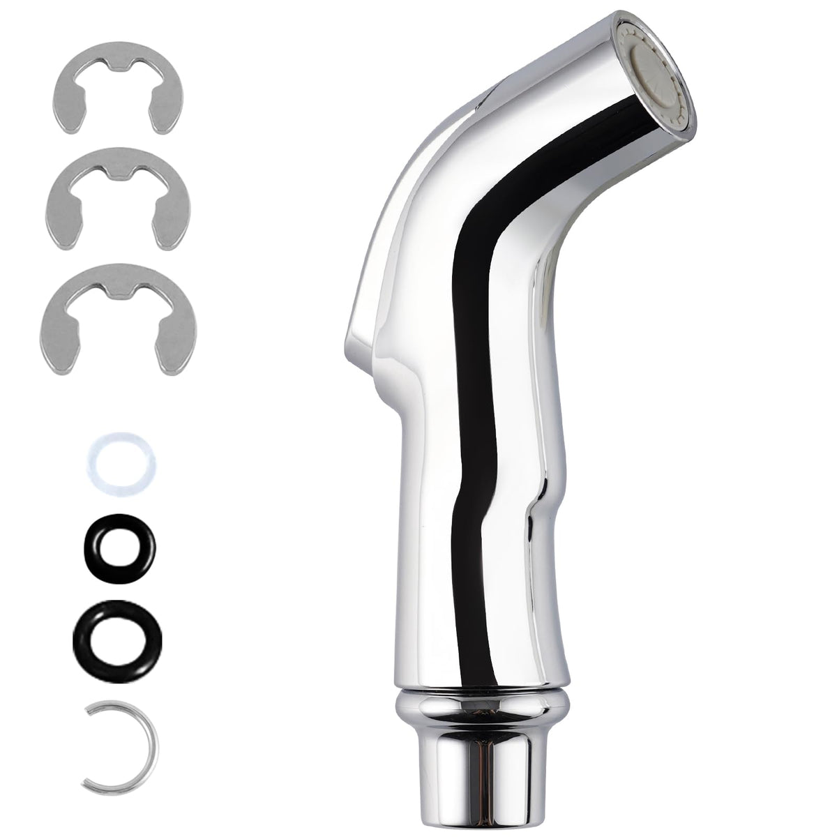 Universal Kitchen Sink Side Sprayer Head Replacement, Brushed Nickel Finish