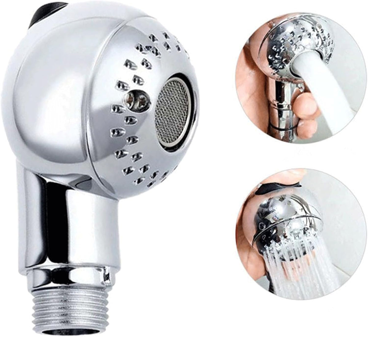 Sink Faucet Sprayer Attachment - Salon Shampoo Bowl Spray Head, Spherical Pedicure Chair Shower Head, Adjustable Hair Washing Handheld Shower Head for Salon & Spa Chairs