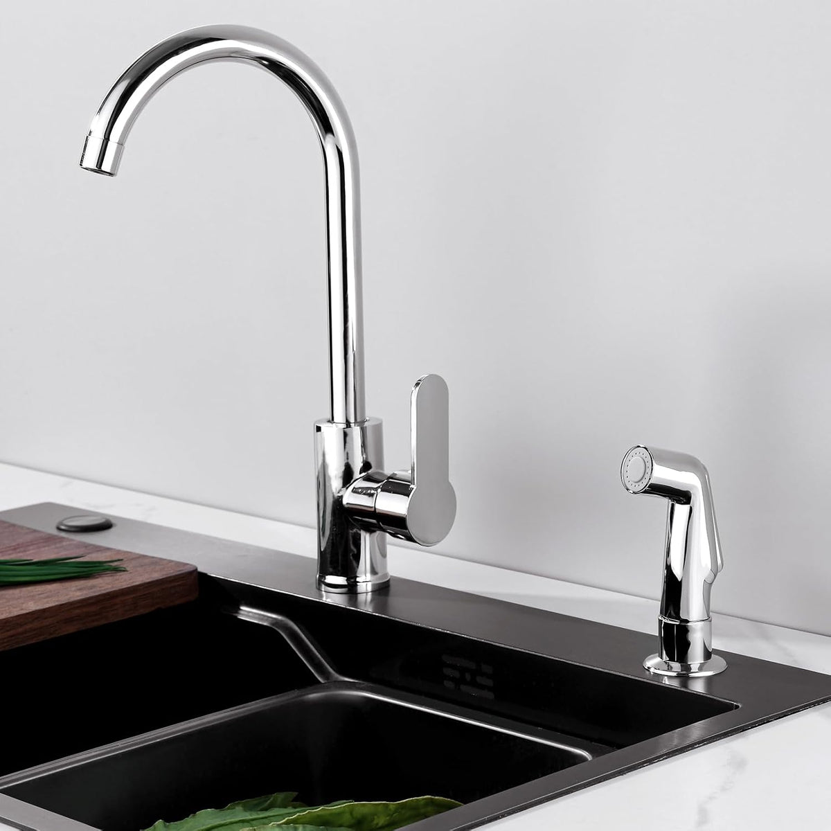 Sink Sprayer, Universal Fit Faucet Sprayer Attachment, Kitchen Side Sprayer Head, Pull Out Spray Head, Faucet Sprayer Replacement, Chrome
