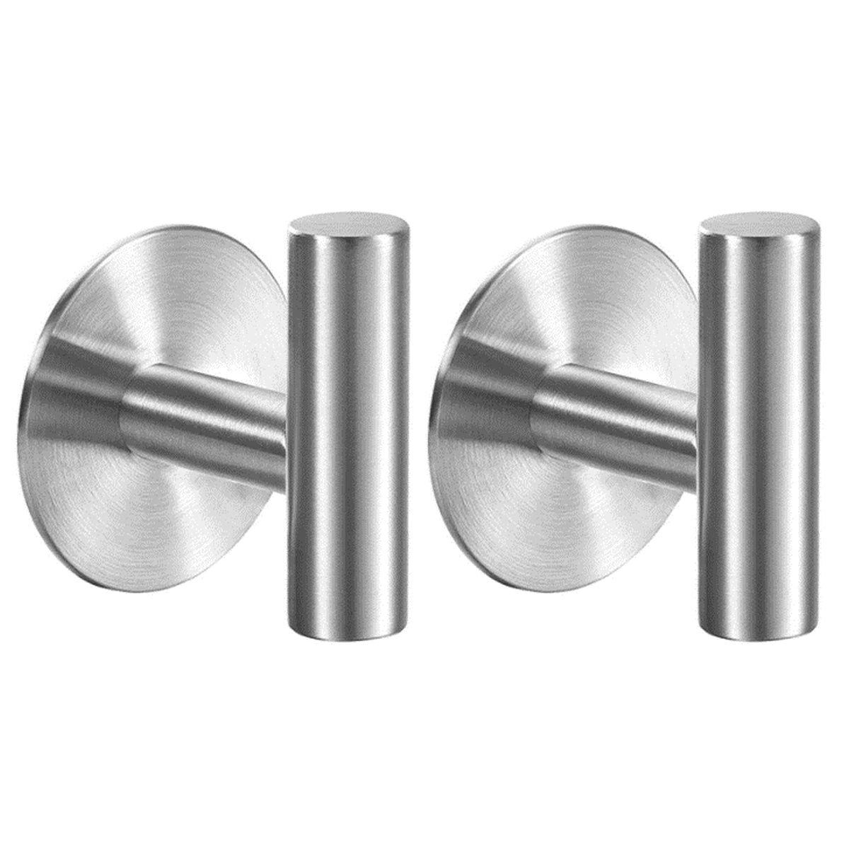 Bntuk Adhesive Hooks Heavy Duty Wall Hooks Stainless Steel Waterproof Shower Hook, Adhesive Holder Coat Hook for Hanging, Wall Mounted Towel Hooks for Bathroom Glass Window- 2 Pack