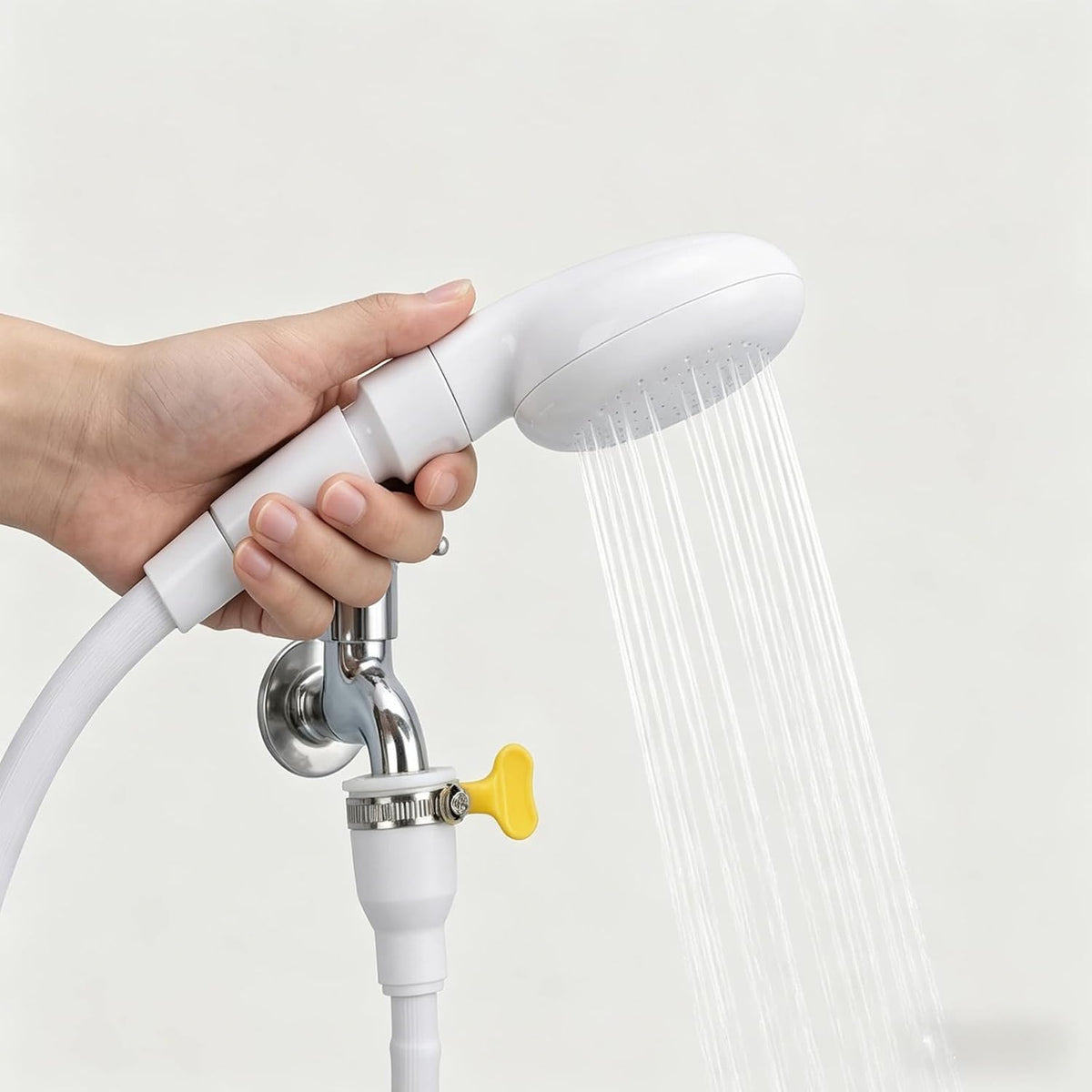White Sink Spray Rubber Hose, PVC Sink Hose Attachment for Faucet Portable Sink Hose Faucet Sprayer, Shampoo Sprayer for Dog, Pets