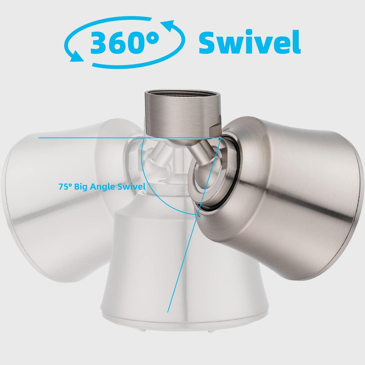 Faucet Aerator 4 Modes, 360° Swivel Faucet Sprayer Head, Brushed Nickel
