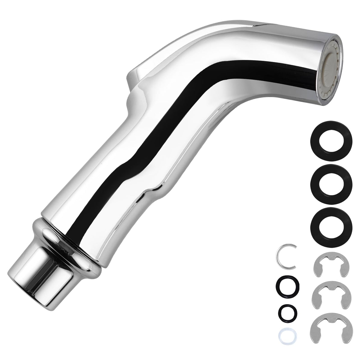 Universal Sink Faucet Sprayer Attachment, Nozzle Head, Brushed Nickel