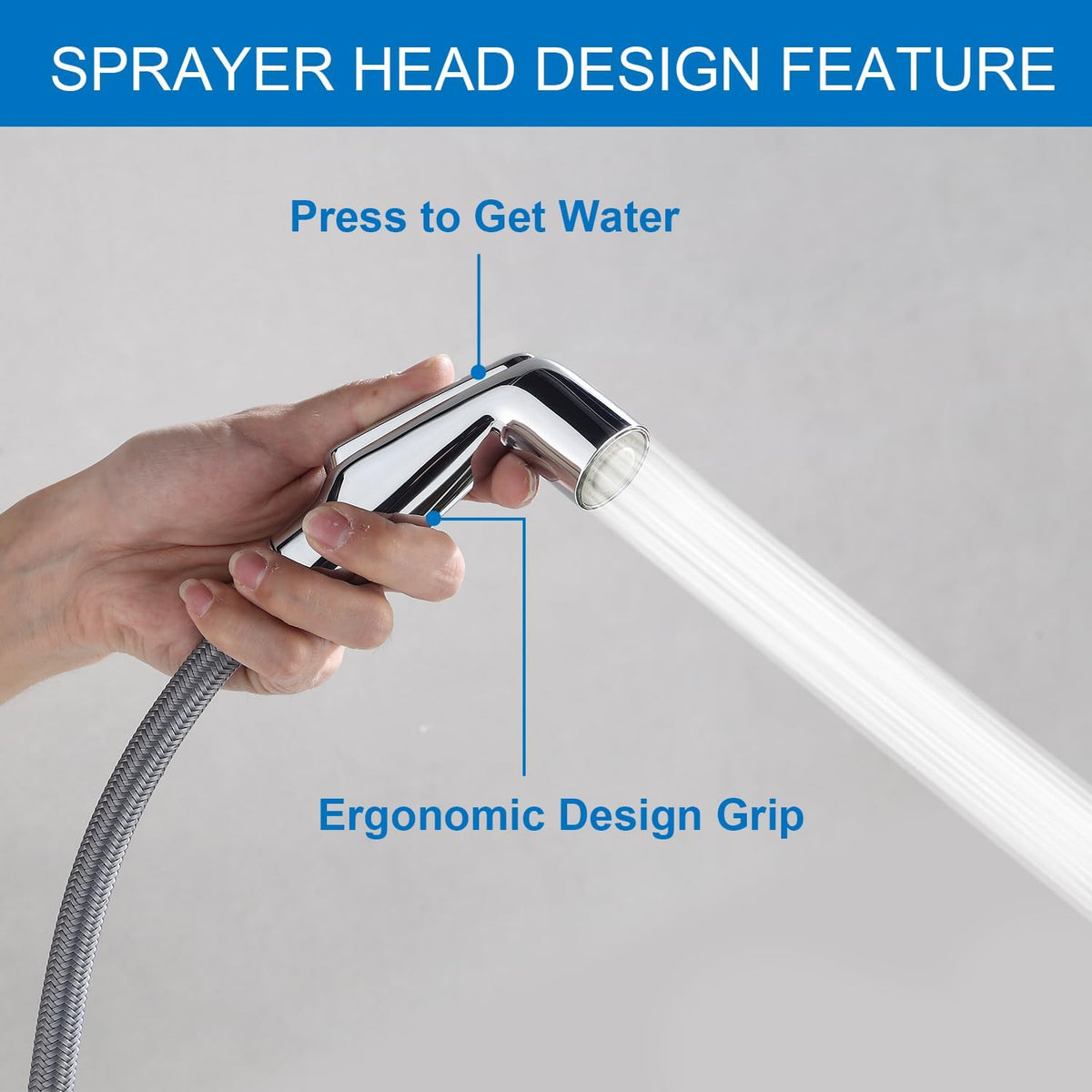 Kitchen Sink Side Sprayer Head Replacement Sink Spray Attachment, Household Kitchen Sink Sprayer Replacement Parts, Chrome Finish