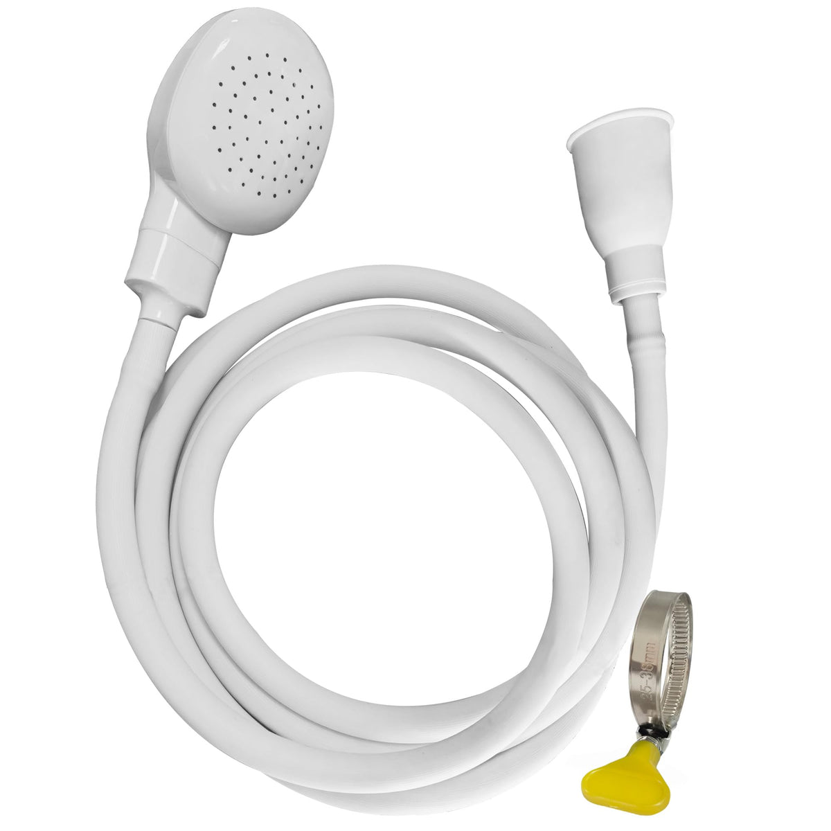 Portable Shampoo Sink Spray Hose, Faucet Attachment with Nozzle for Hair Washing, Baby & Pet Bathing, Vegetable Rinsing, White (White, 1M/41.5IN)