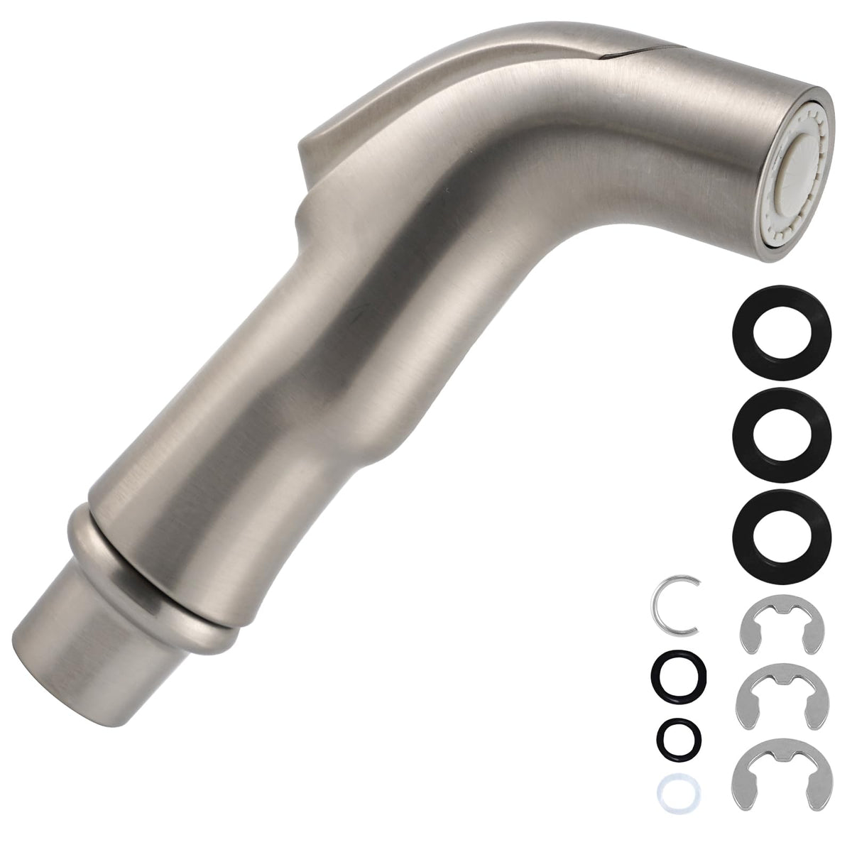 Universal Sink Faucet Sprayer Attachment, Nozzle Head, Brushed Nickel