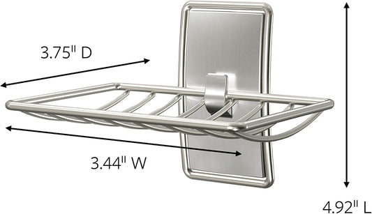Command Soap Dish, Satin Nickel, 1 Holder, 2 Strips