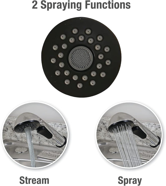 DANCO Kitchen Center Pullout Spray Head, Brushed Nickel, 1-Pack (10409)