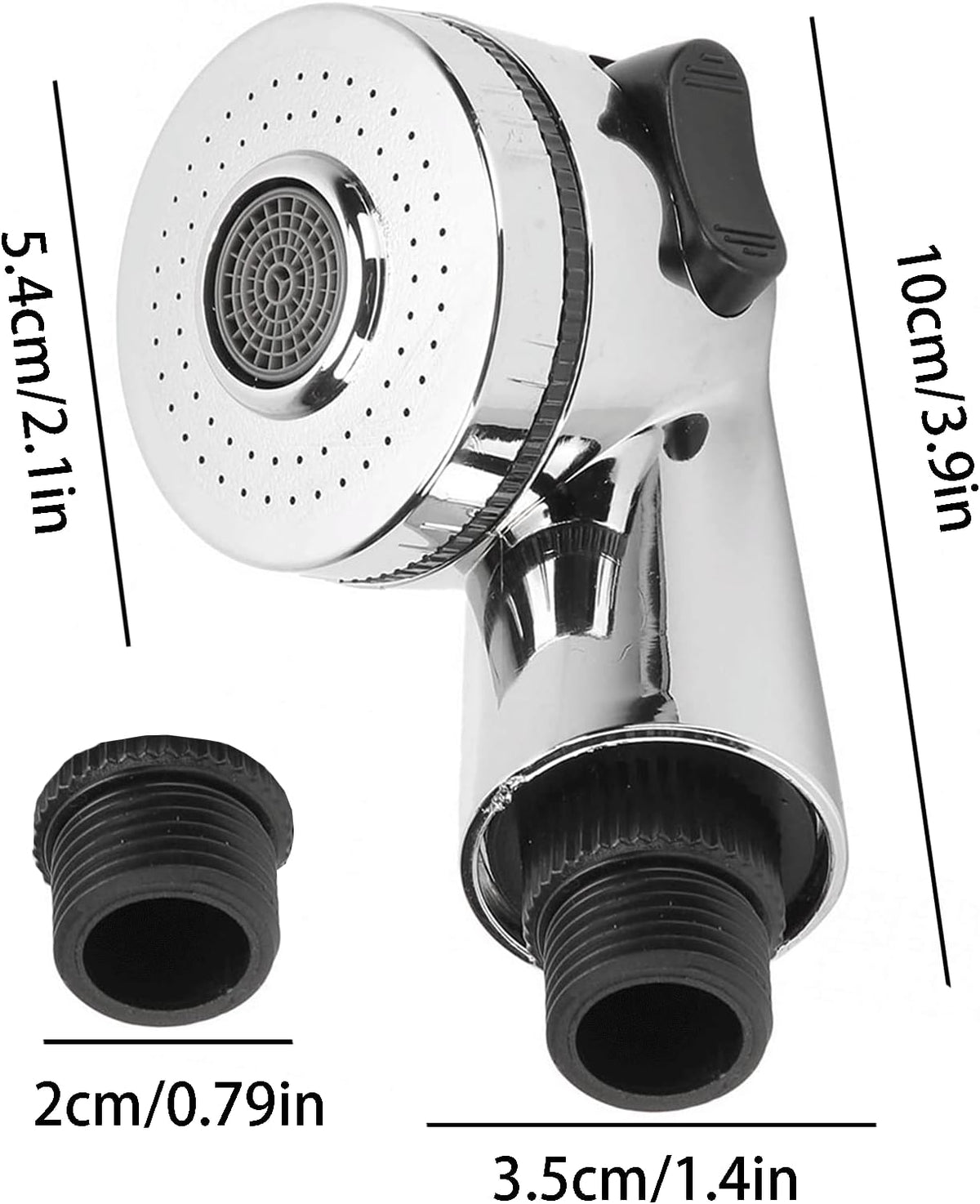 Sink Faucet Sprayer Attachment,Salon Shampoo Bowl Spray Head Side Control Button Pedicure Chair Sprayer Shower Head Adjustable Hair Washing Handheld Shower Head Salon & Spa Chairs Sprayer Head