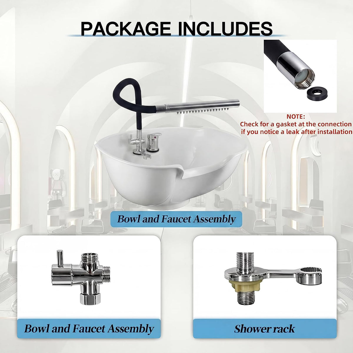 Hands-Free Shampoo Sprayer Head Salon Sink Attachment