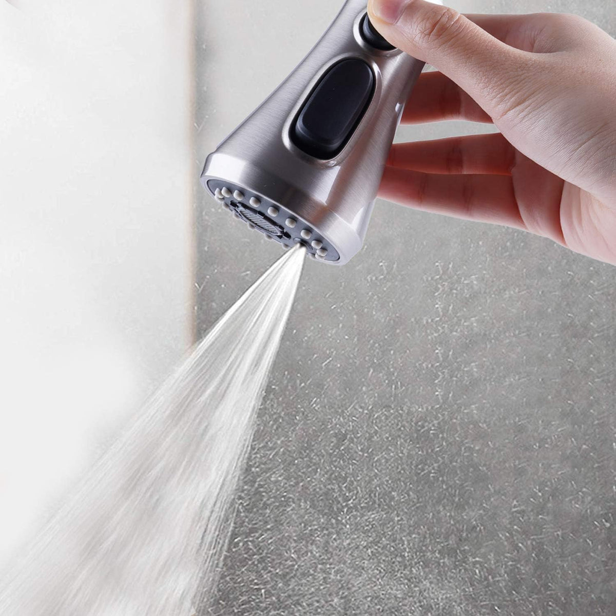 Hibbent Pull Down Spray Head for Kitchen Faucet, 3-Function Sink Nozzle