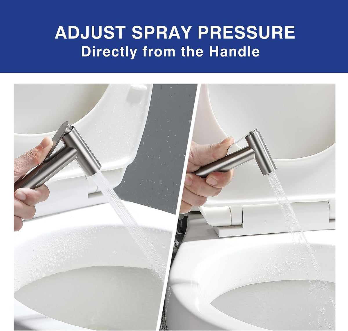 Hands-Free Bidet Sprayer Head (Vintage Style,1-Pack, Brushed Nickel)