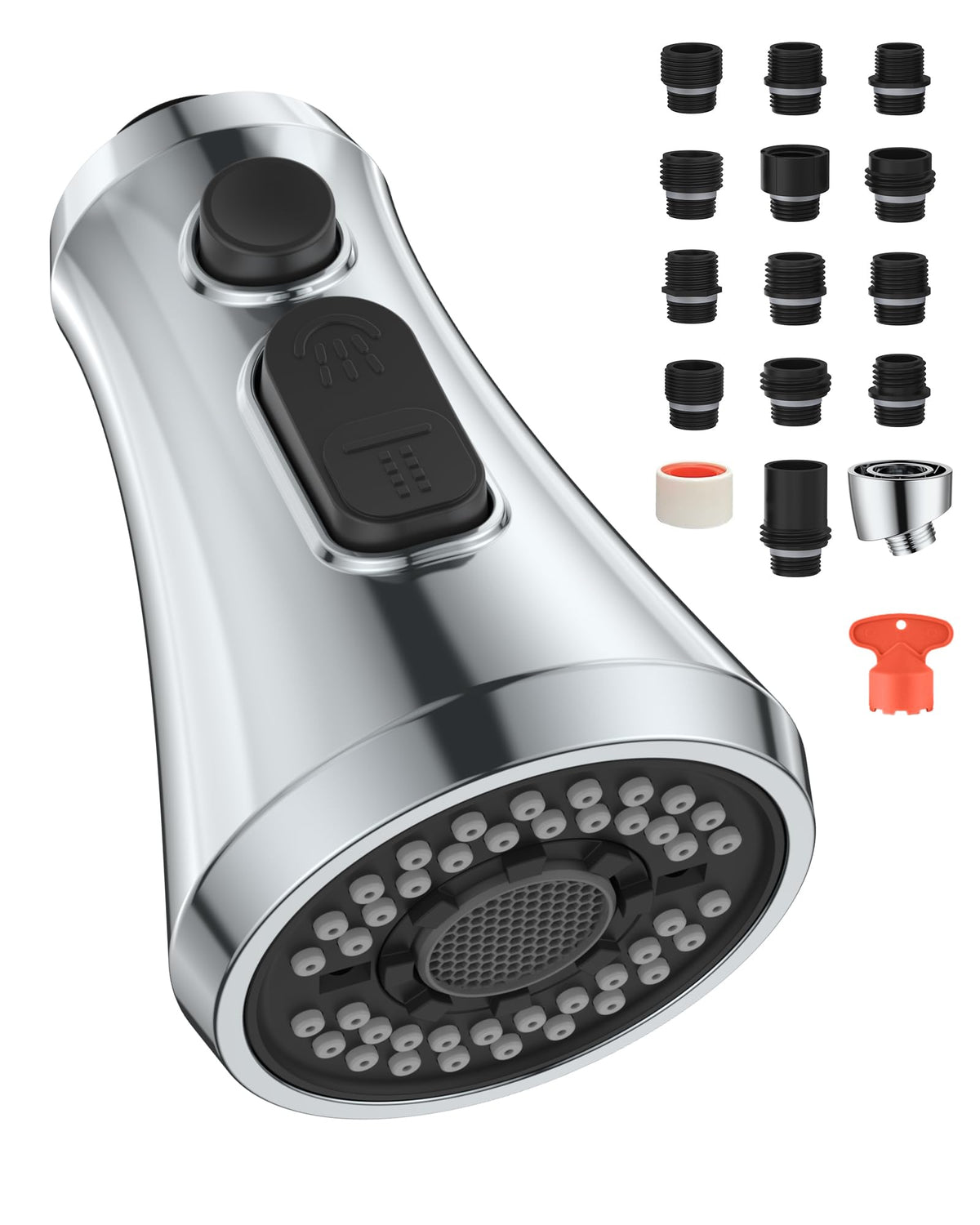 Mbillion Universal Brushed Nickel Kitchen Faucet Sprayer Head Replacement