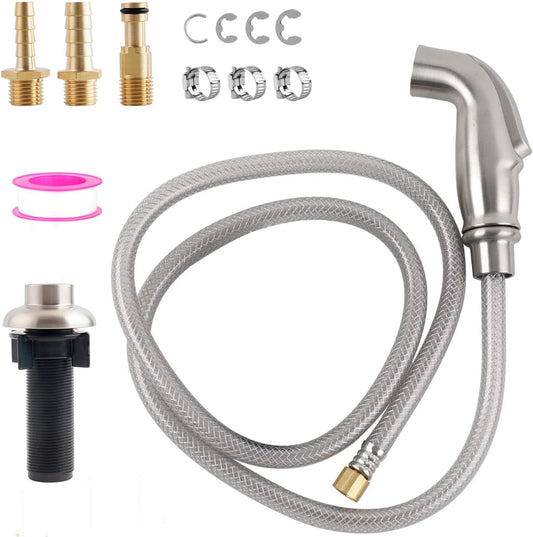 Universal Kitchen Sink Sprayer Replacement, Quick Connector, Brushed Nickel