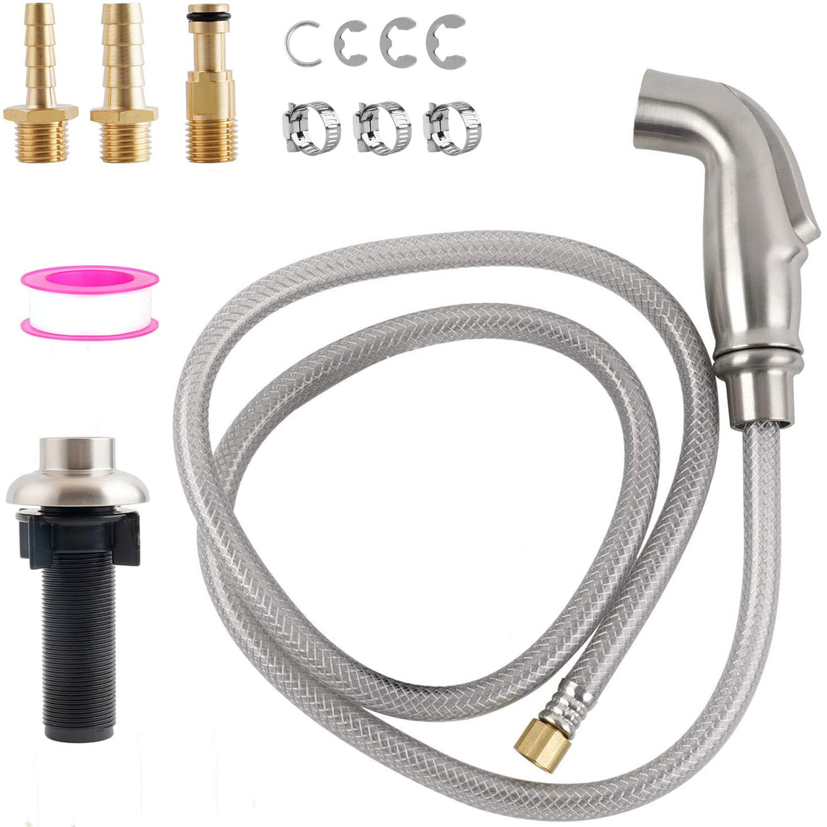 Universal Kitchen Sink Side Sprayer Replacement with Quick Adapter, Chrome