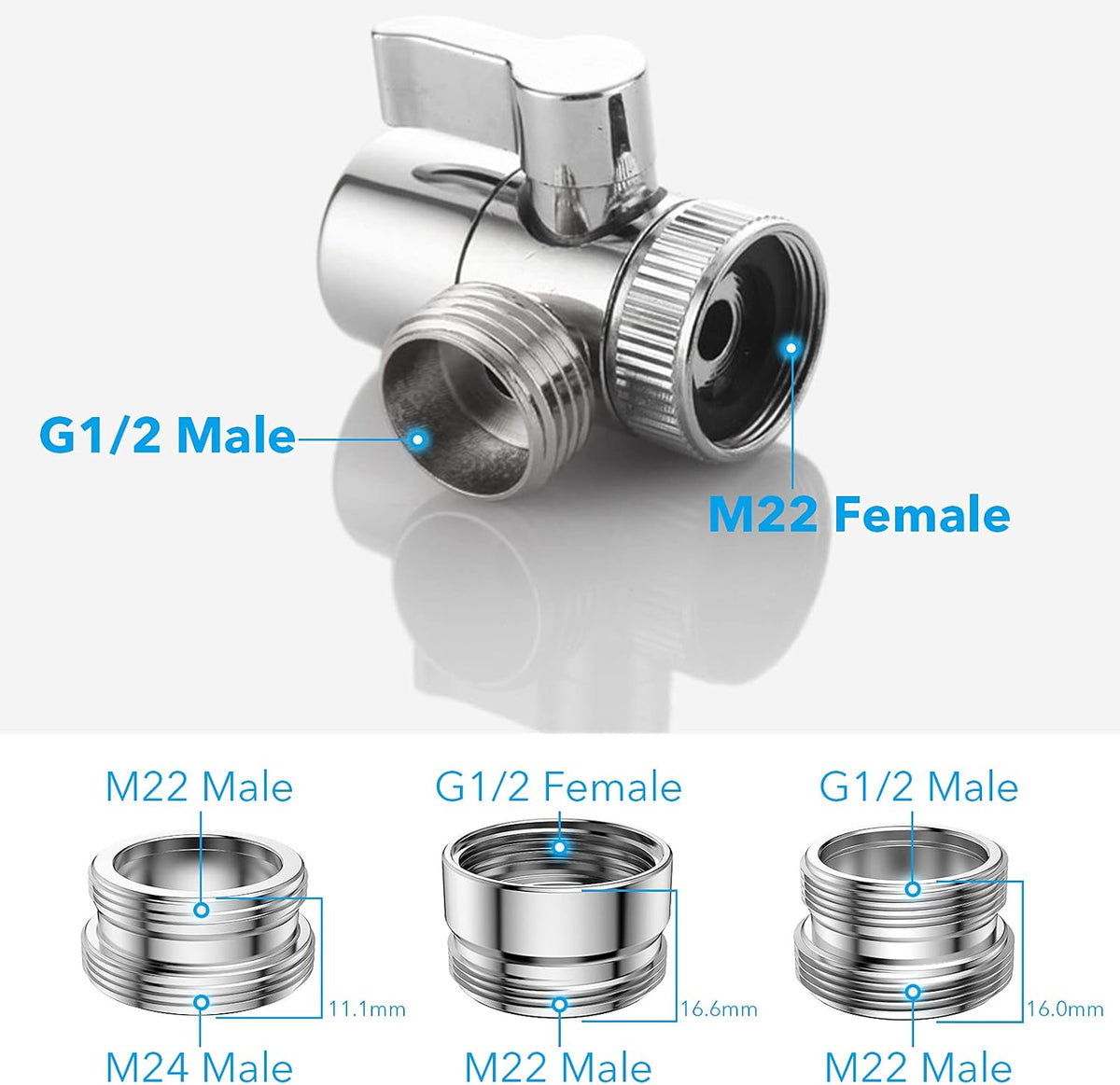 Sink Faucet Sprayer Attachment Set G1/2 Shower Head with 9.8ft Hose