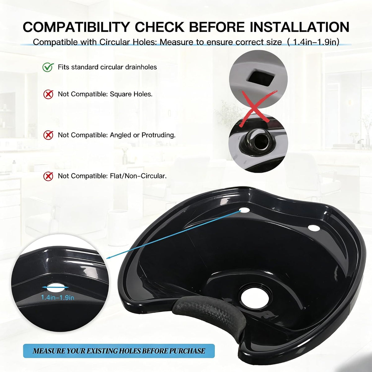 Hands-Free Shampoo Sprayer Head Salon Sink Attachment